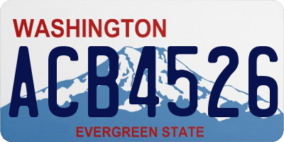 WA license plate ACB4526