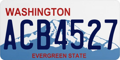 WA license plate ACB4527