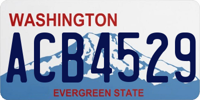 WA license plate ACB4529