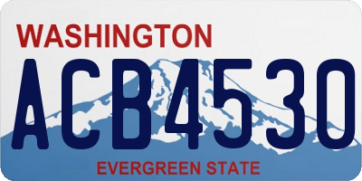 WA license plate ACB4530