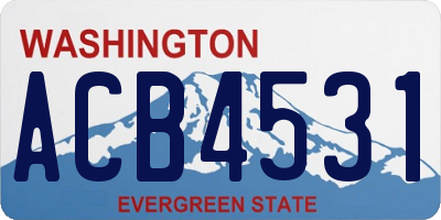 WA license plate ACB4531