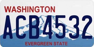 WA license plate ACB4532