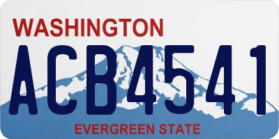 WA license plate ACB4541