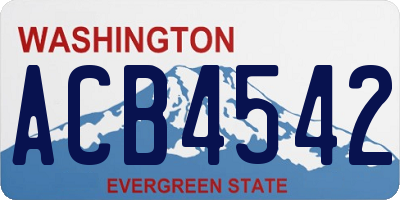 WA license plate ACB4542