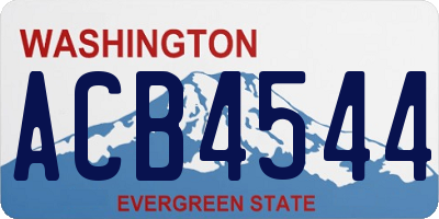 WA license plate ACB4544