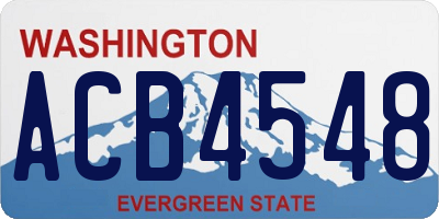 WA license plate ACB4548