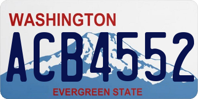 WA license plate ACB4552