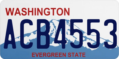 WA license plate ACB4553