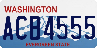WA license plate ACB4555