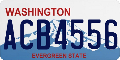 WA license plate ACB4556