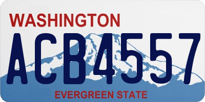 WA license plate ACB4557