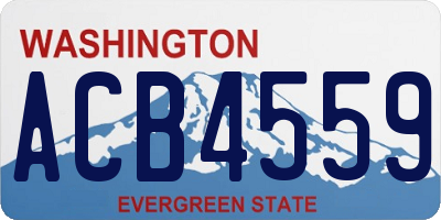 WA license plate ACB4559