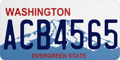 WA license plate ACB4565