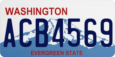 WA license plate ACB4569