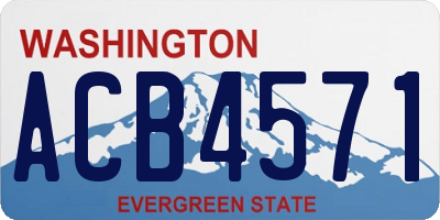 WA license plate ACB4571