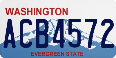 WA license plate ACB4572