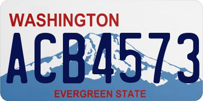 WA license plate ACB4573