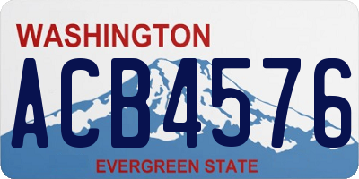 WA license plate ACB4576