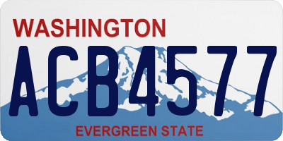 WA license plate ACB4577