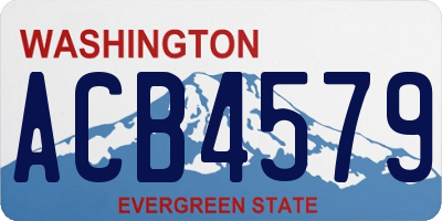WA license plate ACB4579