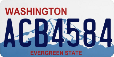 WA license plate ACB4584