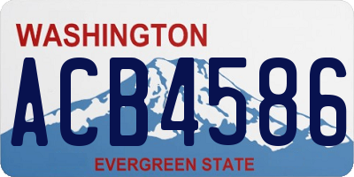 WA license plate ACB4586