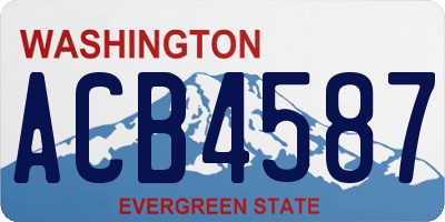 WA license plate ACB4587
