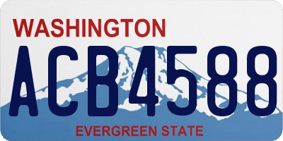 WA license plate ACB4588