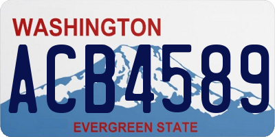 WA license plate ACB4589