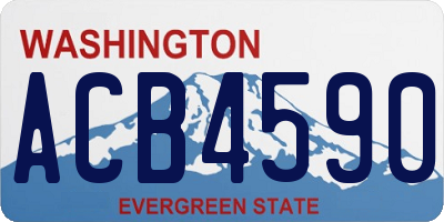 WA license plate ACB4590