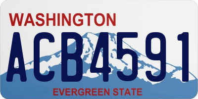 WA license plate ACB4591