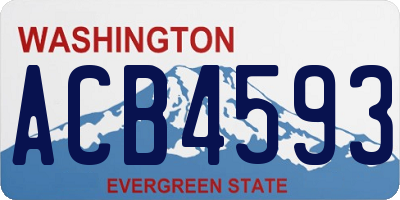WA license plate ACB4593