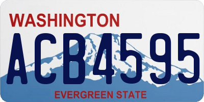 WA license plate ACB4595