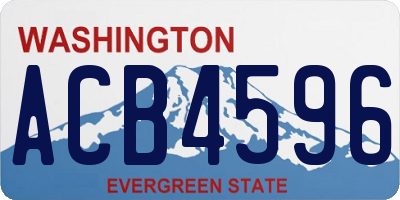 WA license plate ACB4596