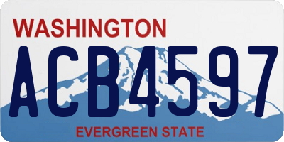 WA license plate ACB4597