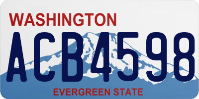 WA license plate ACB4598