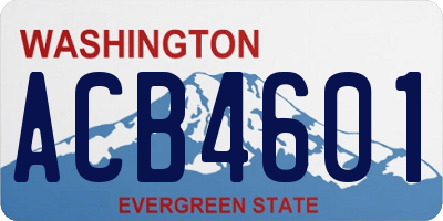 WA license plate ACB4601