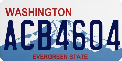 WA license plate ACB4604
