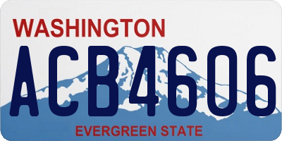WA license plate ACB4606
