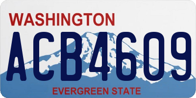 WA license plate ACB4609