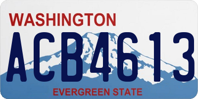 WA license plate ACB4613