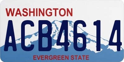 WA license plate ACB4614