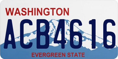 WA license plate ACB4616