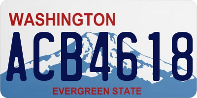 WA license plate ACB4618