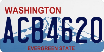 WA license plate ACB4620