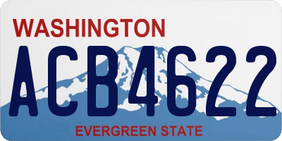 WA license plate ACB4622