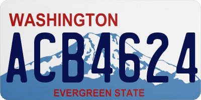 WA license plate ACB4624