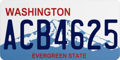 WA license plate ACB4625