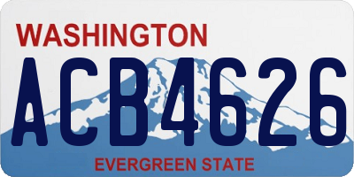 WA license plate ACB4626