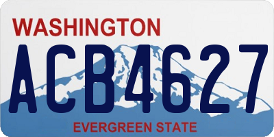 WA license plate ACB4627